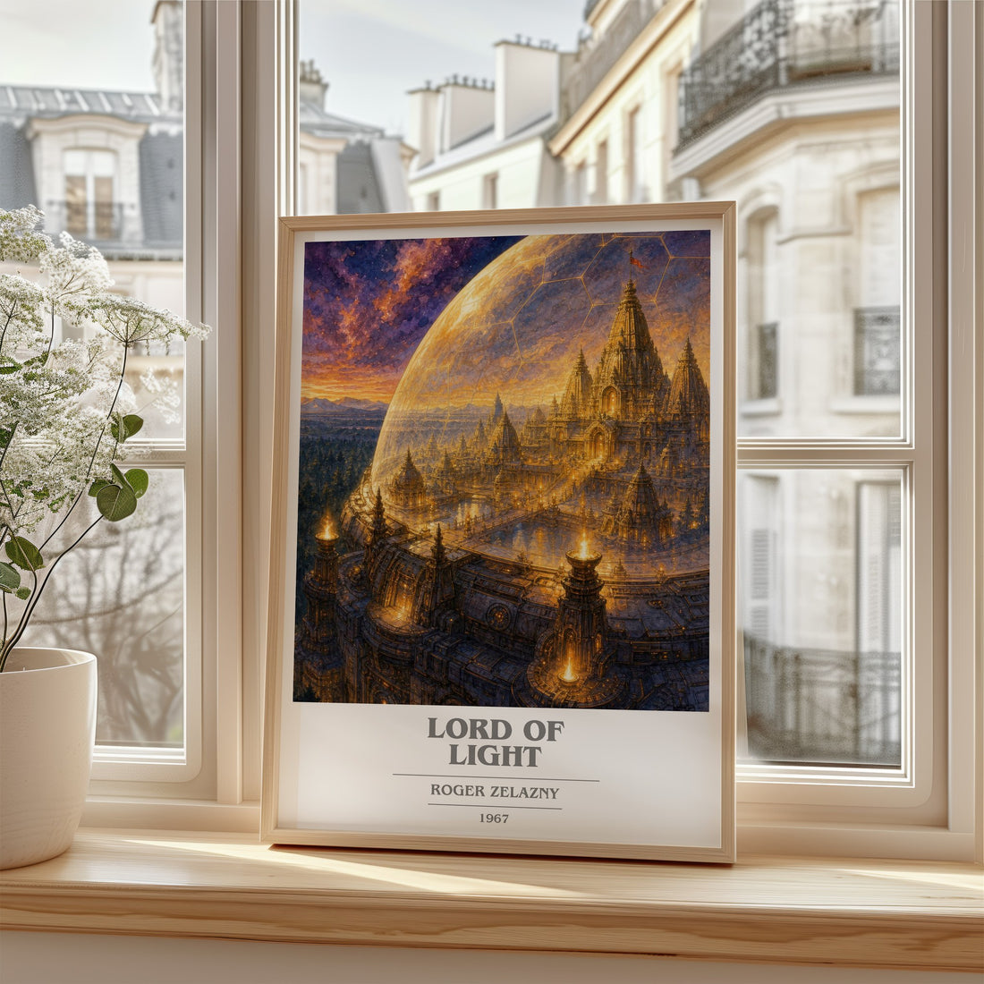 Lord of Light book cover poster colour and style options – Roger Zelazny book art