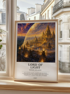 Lord of Light bookish poster colour and style options – Roger Zelazny book art