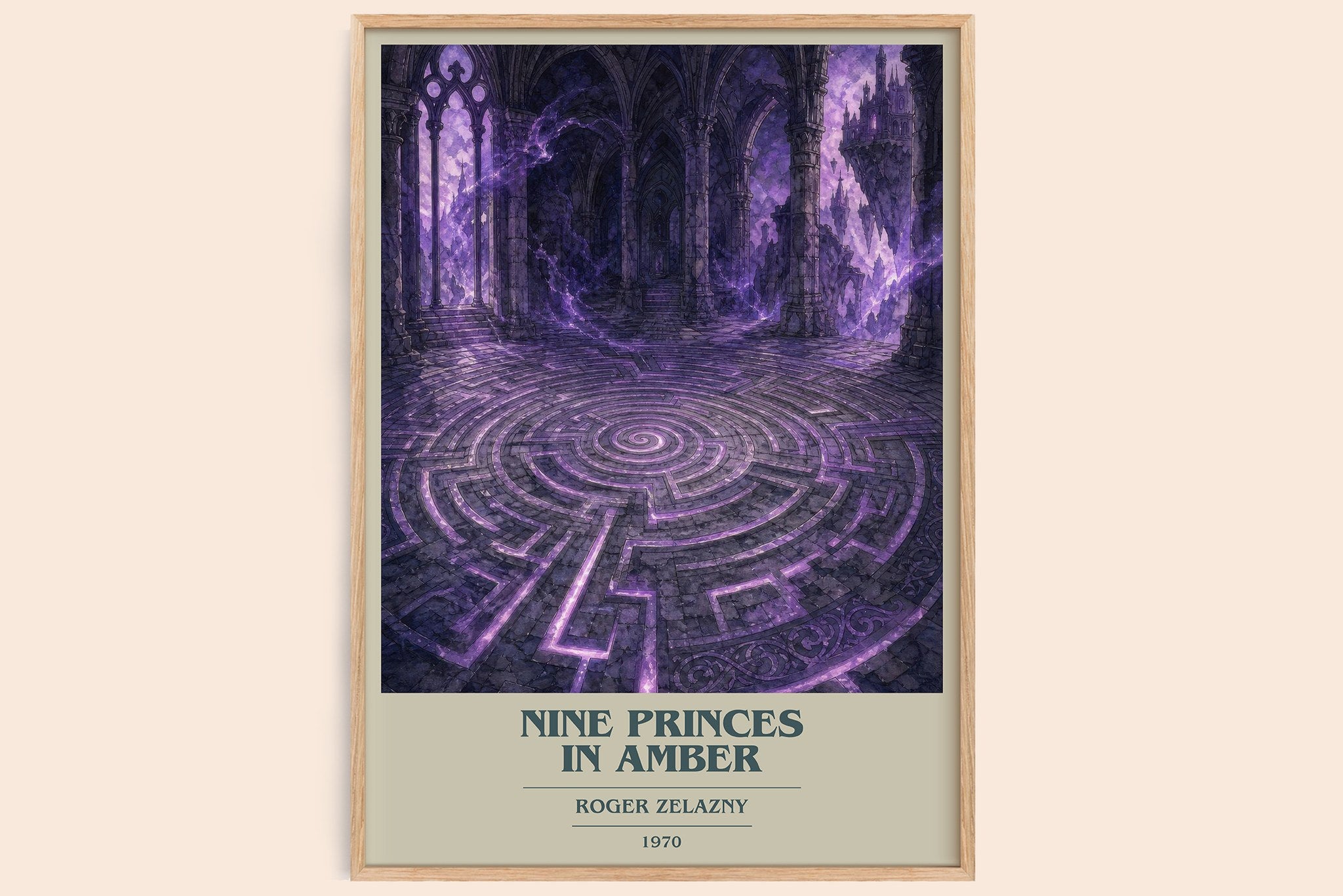Nine Princes in Amber Book Cover Poster by Roger Zelazny
