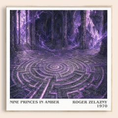 Nine Princes in Amber literary book poster by Roger Zelazny – framed literary art print