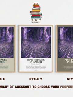 Nine Princes in Amber bookish print in frame leaning in hallway – fantasy wall art