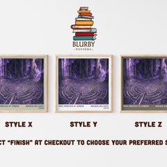 Nine Princes in Amber literary print in frame leaning in hallway – fantasy wall art