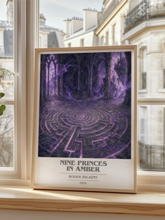 Nine Princes in Amber book cover poster colour and style options – Roger Zelazny book art