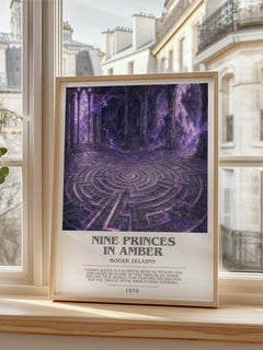 Nine Princes in Amber bookish poster colour and style options – Roger Zelazny book art