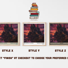 The Guns of Avalon literary print in frame leaning in hallway – fantasy wall art