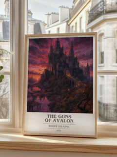 The Guns of Avalon book cover poster colour and style options – Roger Zelazny book art