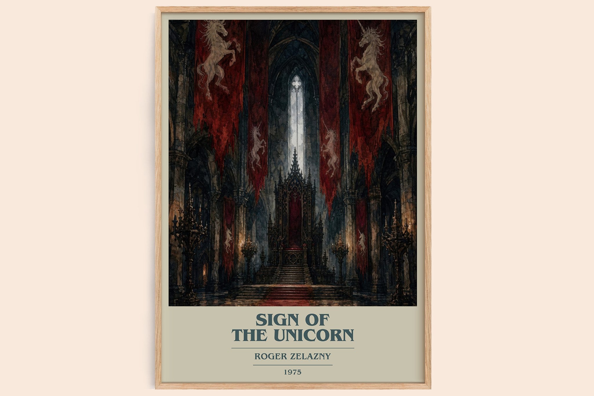 Sign of the Unicorn Book Cover Poster by Roger Zelazny
