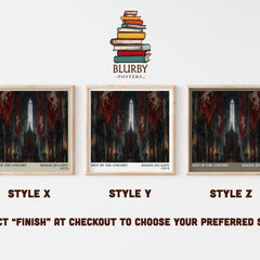Sign of the Unicorn literary print in frame leaning in hallway – fantasy wall art