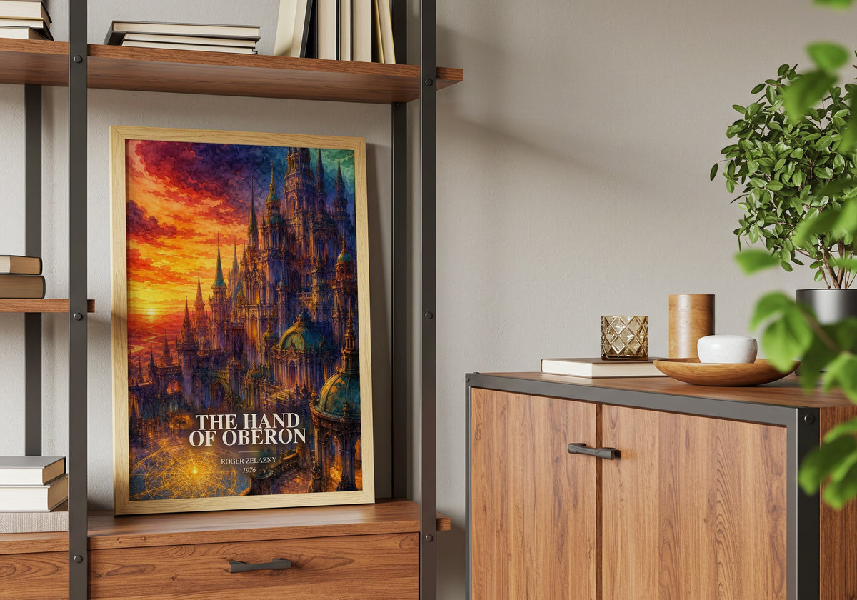 The Hand of Oberon book watercolour illustration paper finish options – matte satin gloss