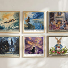 The Courts of Chaos Literary Art Print by Roger Zelazny – square print in a six-frame gallery wall