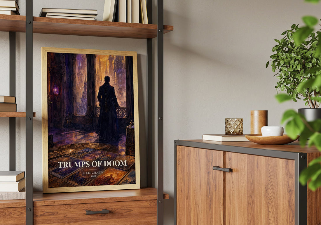 Trumps of Doom book watercolour illustration paper finish options – matte satin gloss