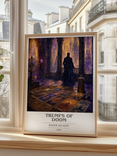 Trumps of Doom book cover poster colour and style options – Roger Zelazny book art