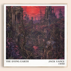The Dying Earth literary book poster by Jack Vance – framed literary art print