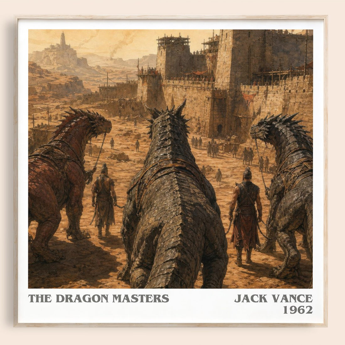 The Dragon Masters literary book poster by Jack Vance – framed literary art print