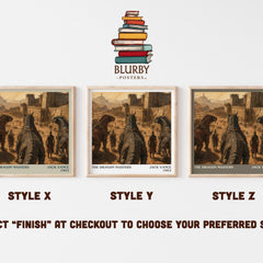 The Dragon Masters literary print in frame leaning in hallway – sci fi wall art