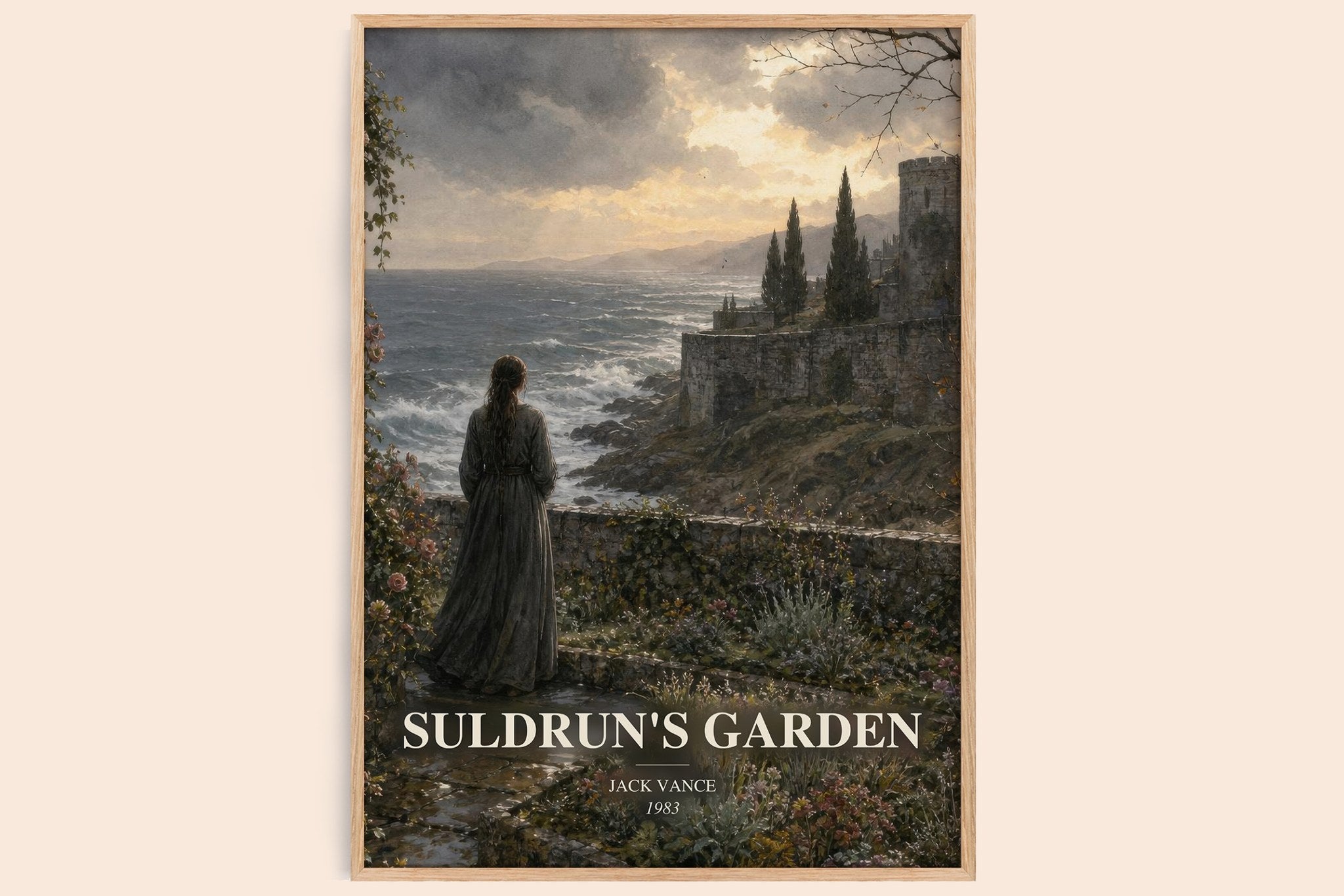 Suldrun's Garden Book Watercolour Illustration by Jack Vance