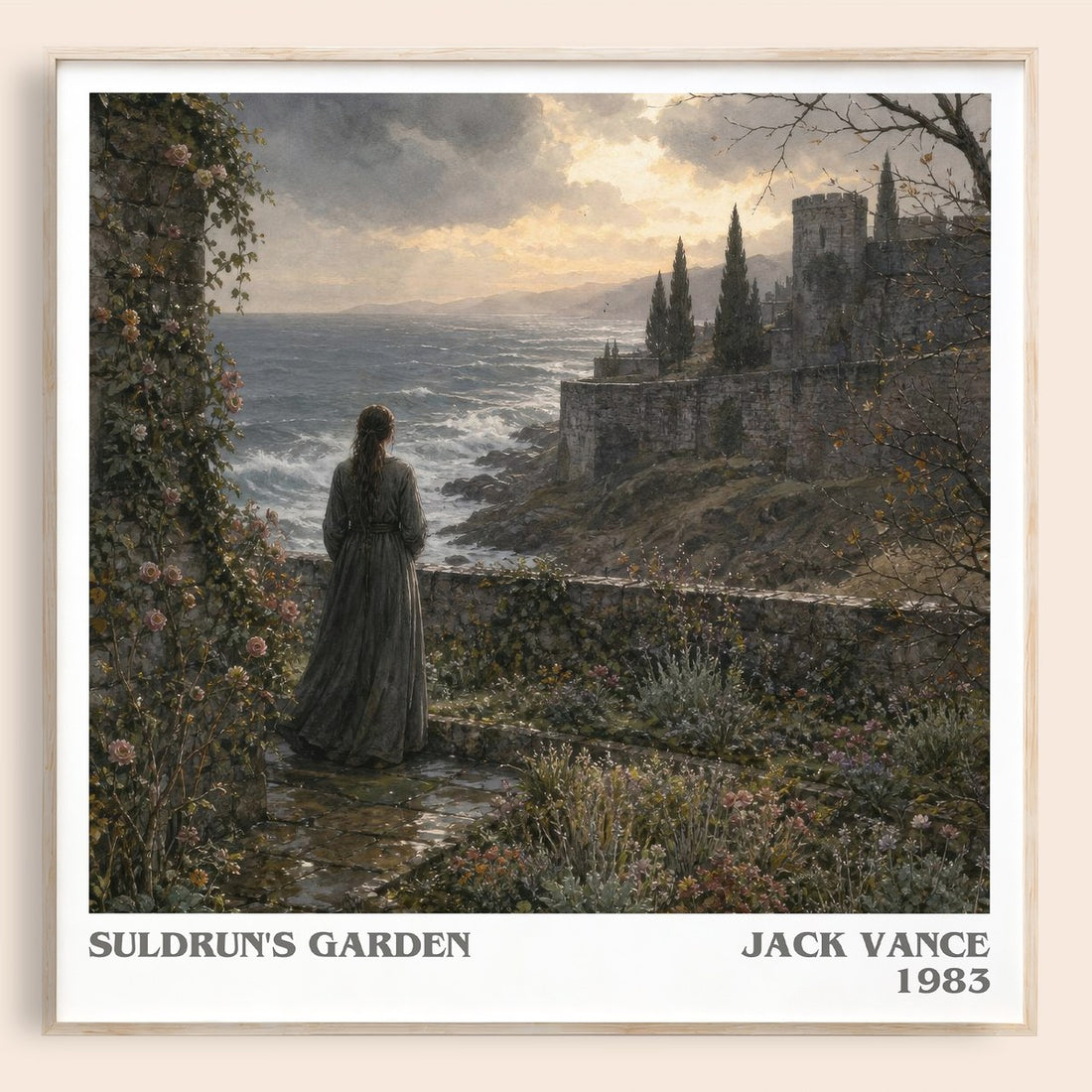 Suldrun's Garden literary book poster by Jack Vance – framed literary art print