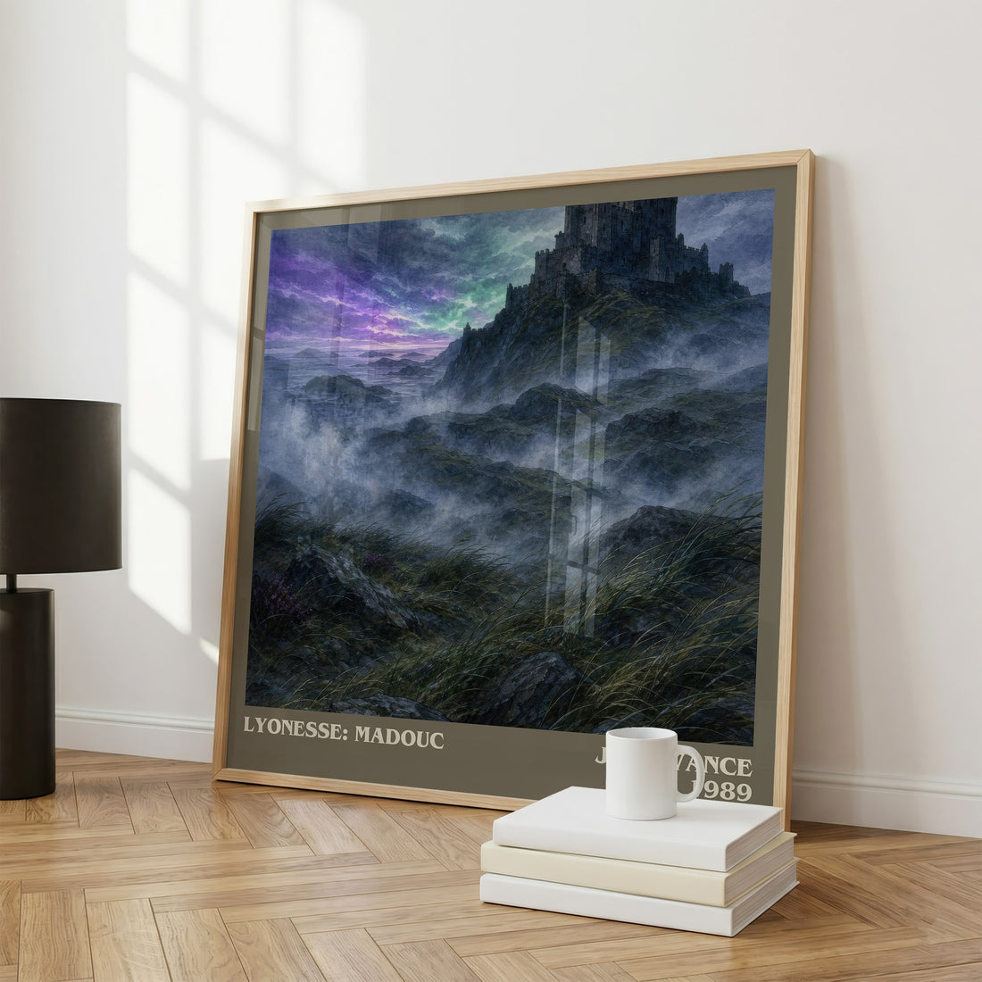 Lyonesse: Madouc literary print framed by window – literary home decor