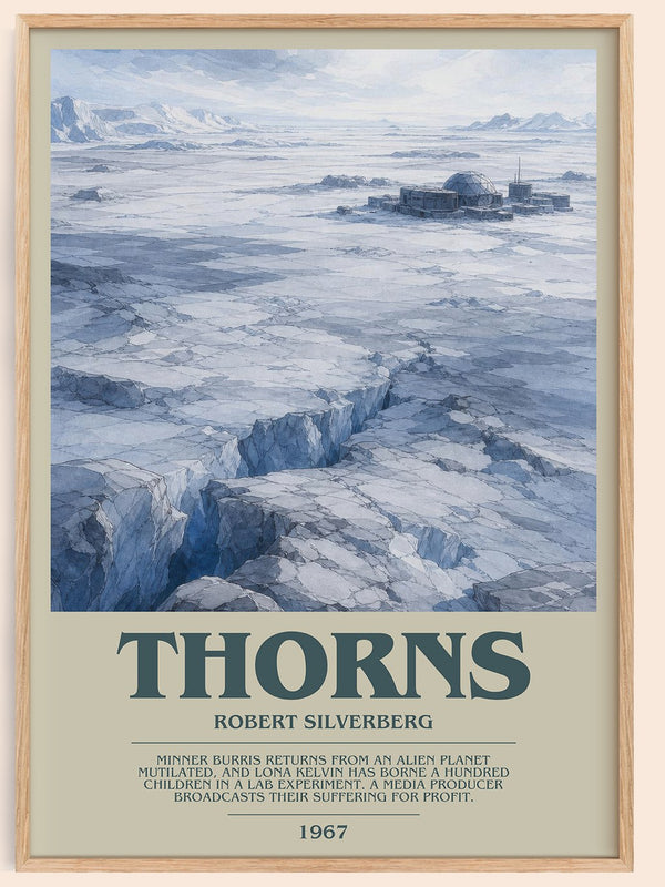 Thorns bookish book poster by Robert Silverberg – framed literary art print