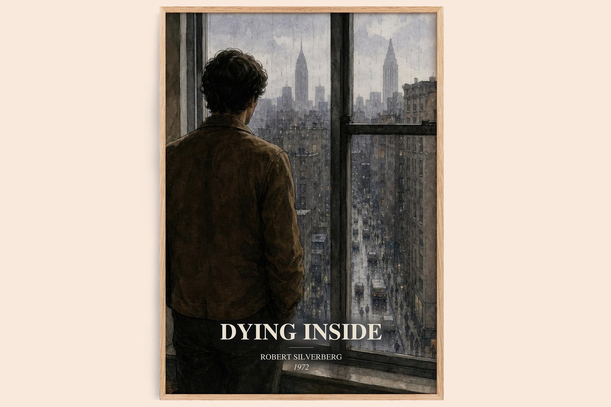 Dying Inside Book Watercolour Illustration by Robert Silverberg