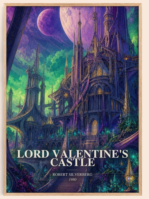 Lord Valentine's Castle watercolour book poster by Robert Silverberg – framed literary art print