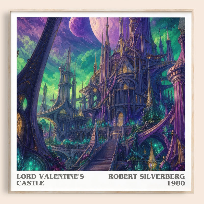 Lord Valentine's Castle literary book poster by Robert Silverberg – framed literary art print