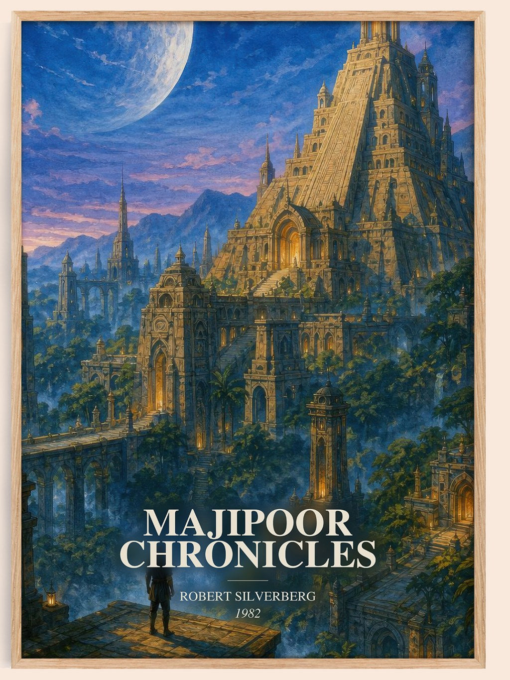 Majipoor Chronicles watercolour book poster by Robert Silverberg – framed literary art print