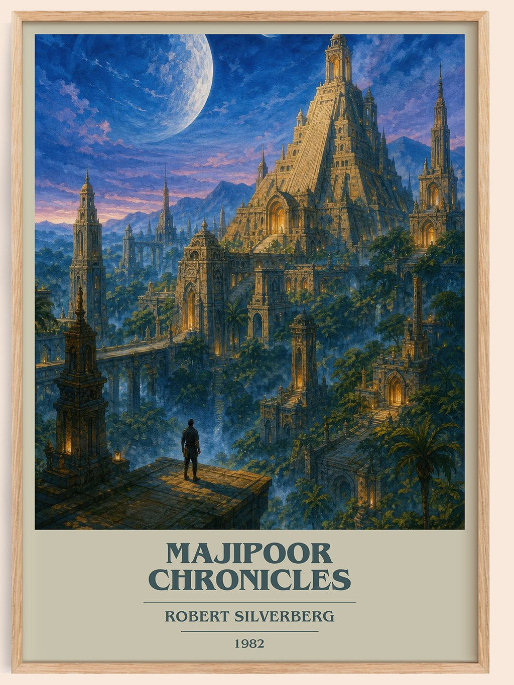 Majipoor Chronicles book cover book poster by Robert Silverberg – framed literary art print