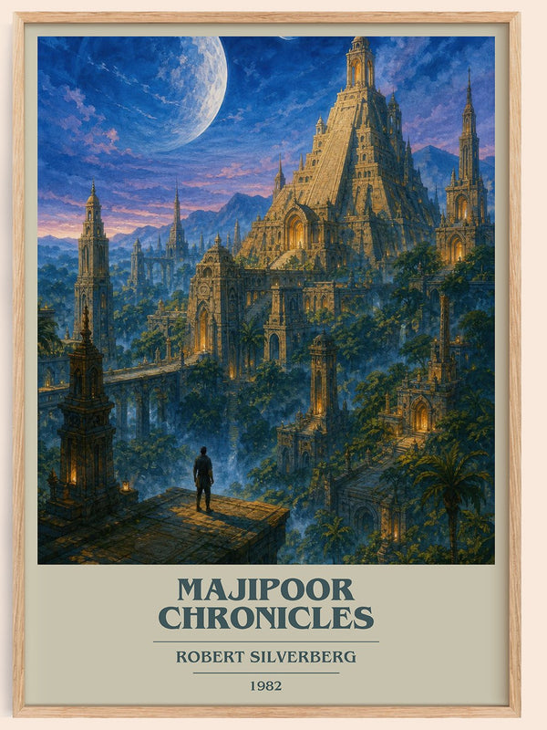 Majipoor Chronicles book cover book poster by Robert Silverberg – framed literary art print