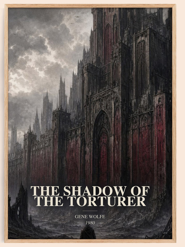 The Shadow of the Torturer watercolour book poster by Gene Wolfe – framed literary art print