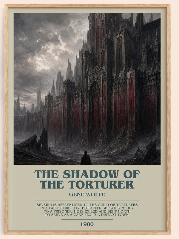 The Shadow of the Torturer bookish book poster by Gene Wolfe – framed literary art print