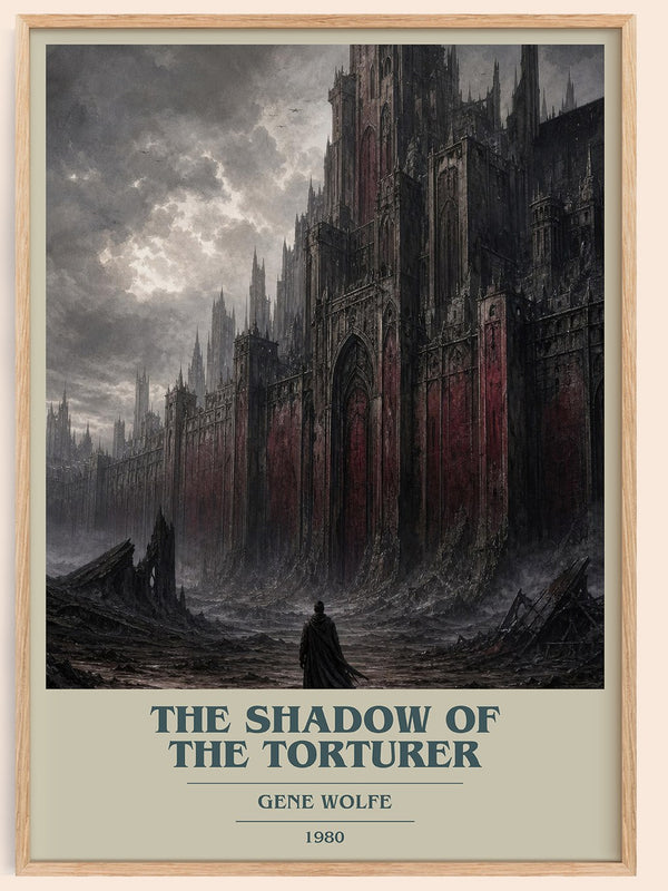 The Shadow of the Torturer book cover book poster by Gene Wolfe – framed literary art print