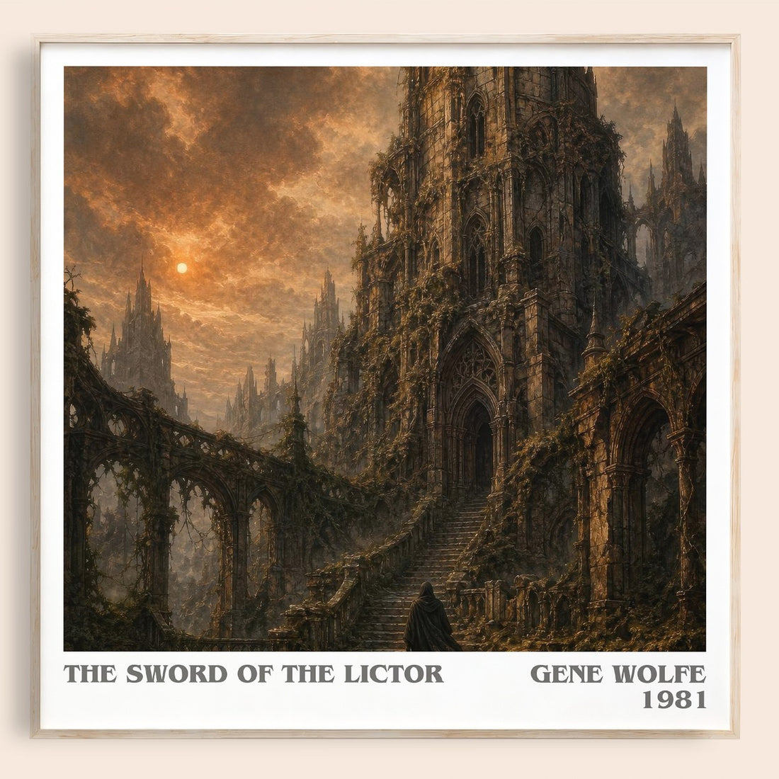 The Sword of the Lictor literary book poster by Gene Wolfe – framed literary art print
