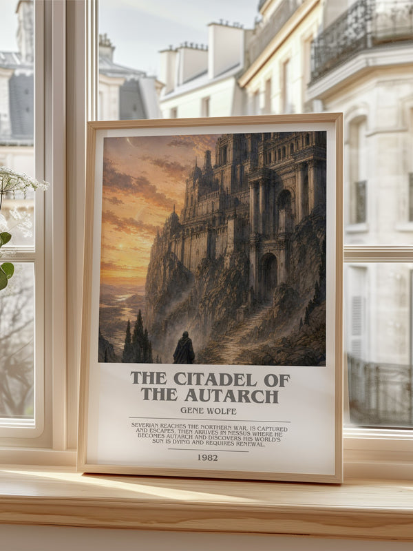 The Citadel of the Autarch bookish poster colour and style options – Gene Wolfe book art