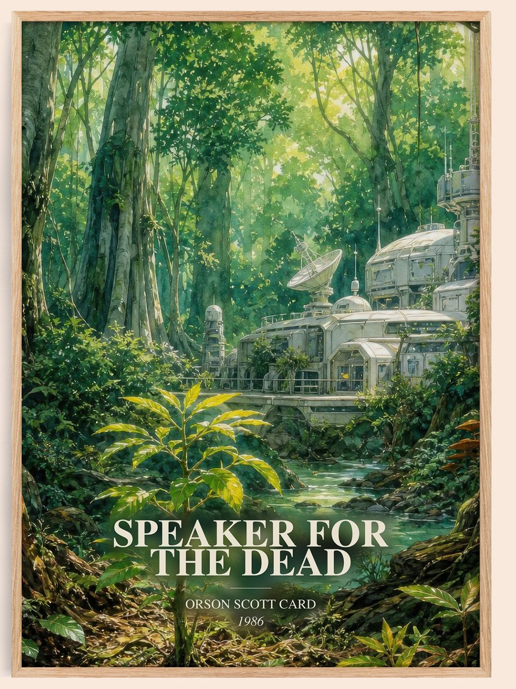 Speaker for the Dead watercolour book poster by Orson Scott Card – framed literary art print