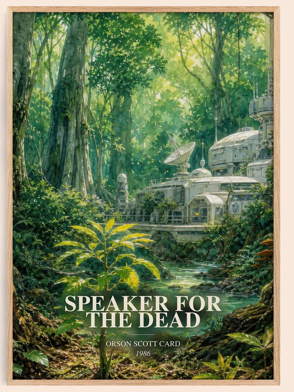 Speaker for the Dead watercolour book poster by Orson Scott Card – framed literary art print