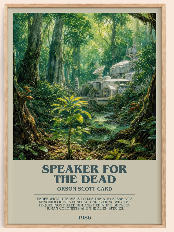 Speaker for the Dead bookish book poster by Orson Scott Card – framed literary art print