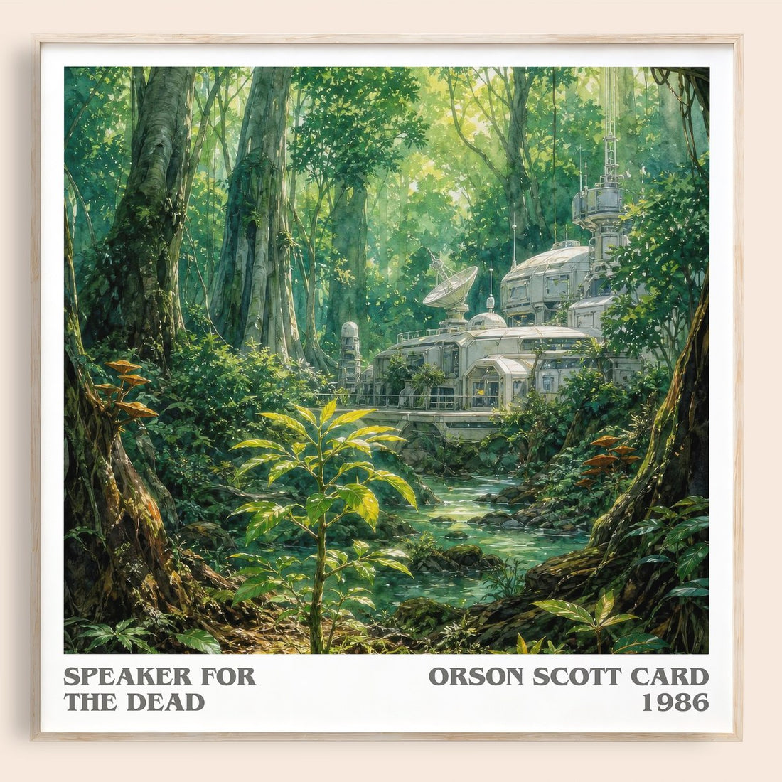 Speaker for the Dead literary book poster by Orson Scott Card – framed literary art print