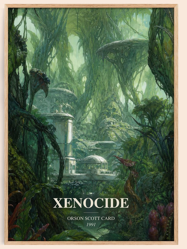Xenocide watercolour book poster by Orson Scott Card – framed literary art print