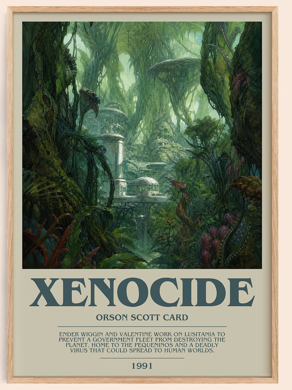 Xenocide bookish book poster by Orson Scott Card – framed literary art print