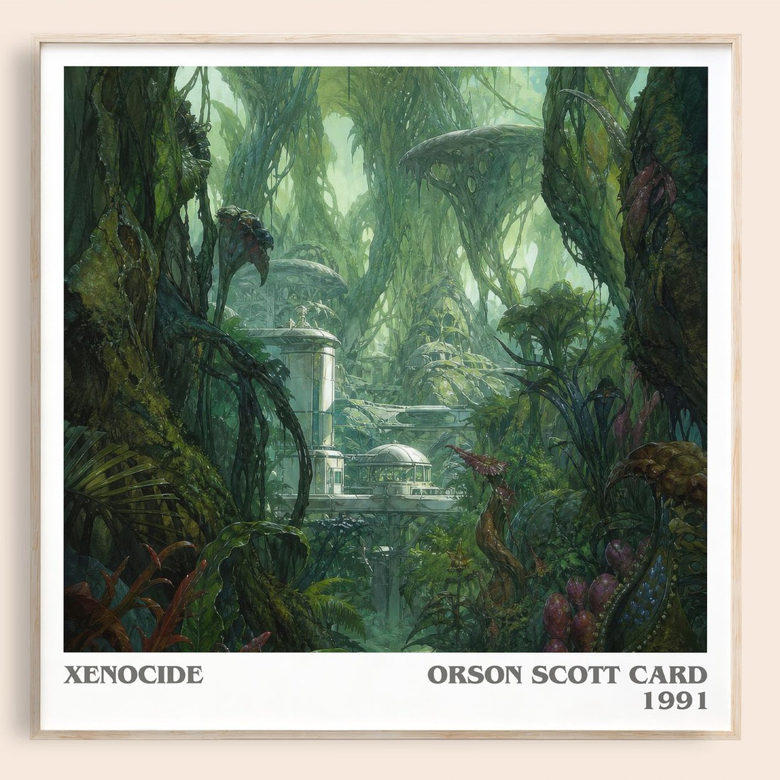 Xenocide literary book poster by Orson Scott Card – framed literary art print