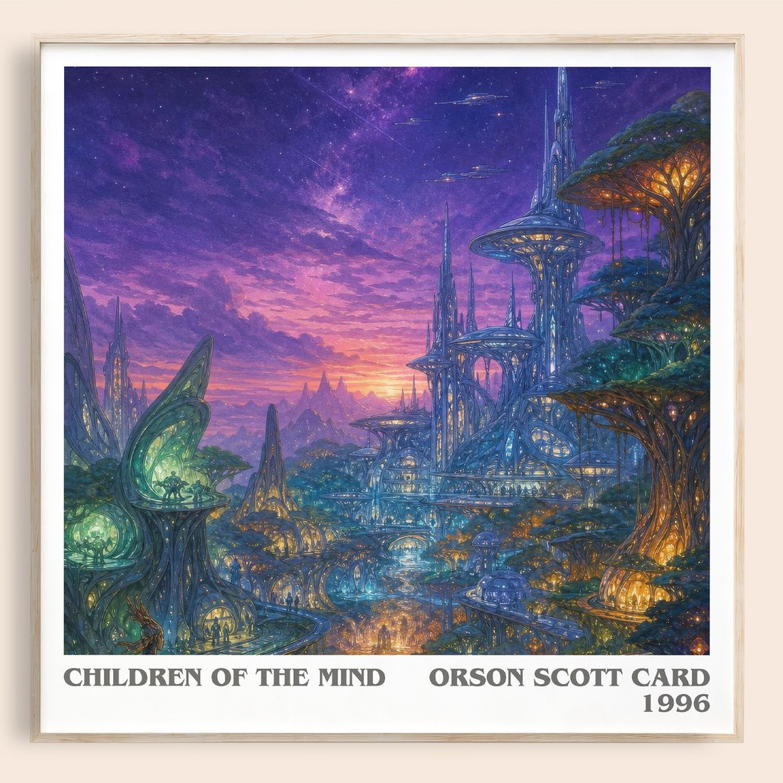 Children of the Mind literary book poster by Orson Scott Card – framed literary art print