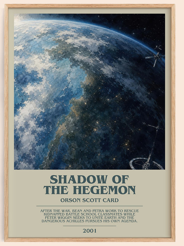 Shadow of the Hegemon bookish book poster by Orson Scott Card – framed literary art print