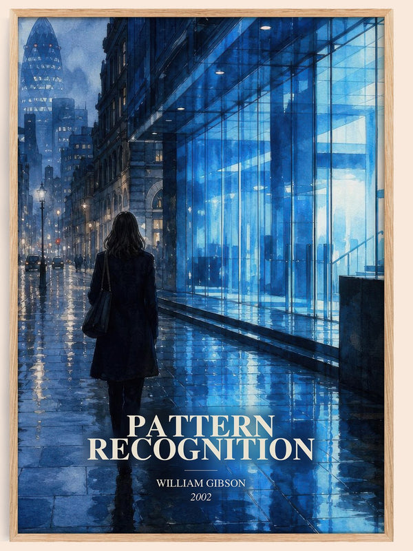 Pattern Recognition watercolour book poster by William Gibson – framed literary art print