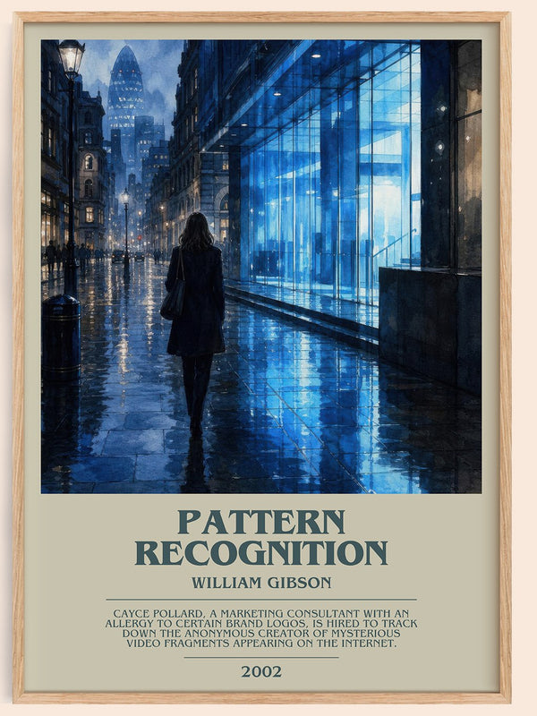 Pattern Recognition bookish book poster by William Gibson – framed literary art print