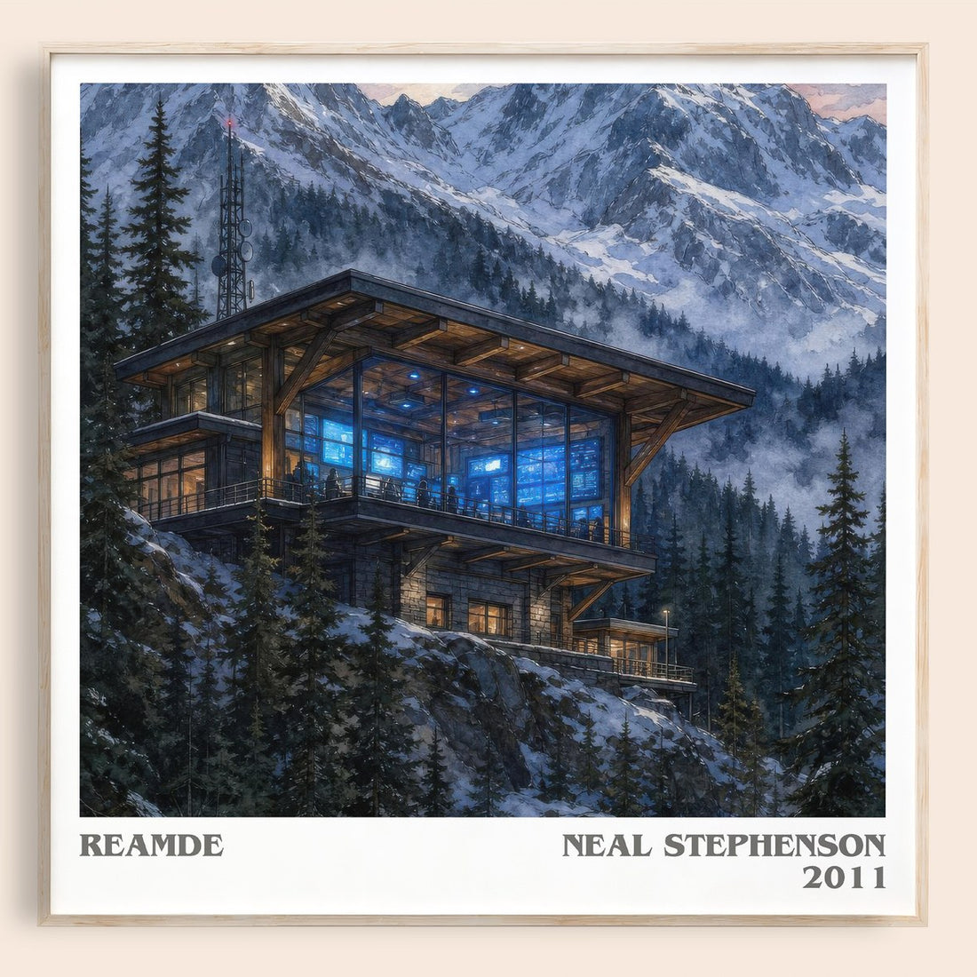 Reamde literary book poster by Neal Stephenson – framed literary art print