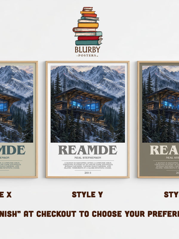 Reamde bookish print in frame leaning in hallway – thriller wall art
