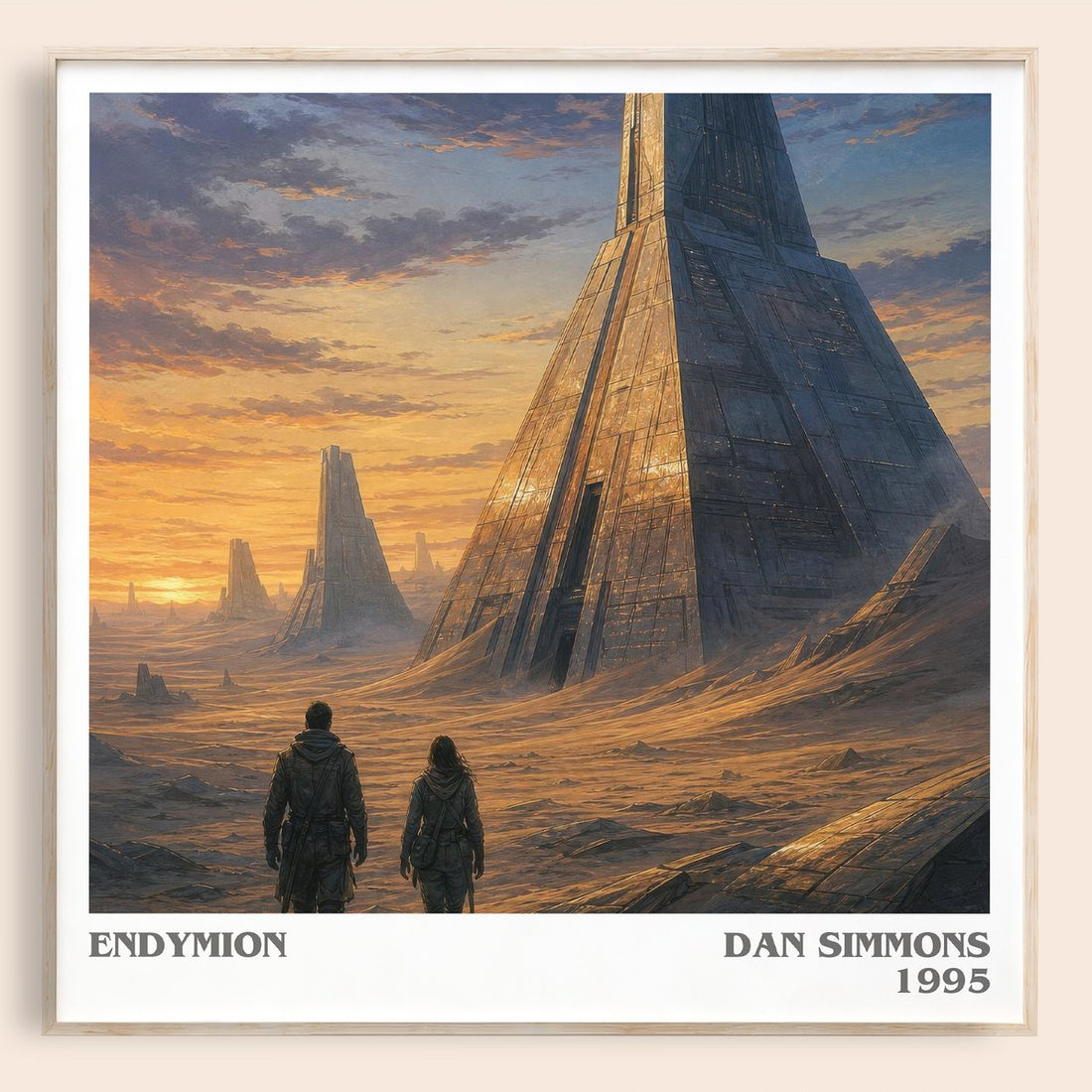 Endymion literary book poster by Dan Simmons – framed literary art print