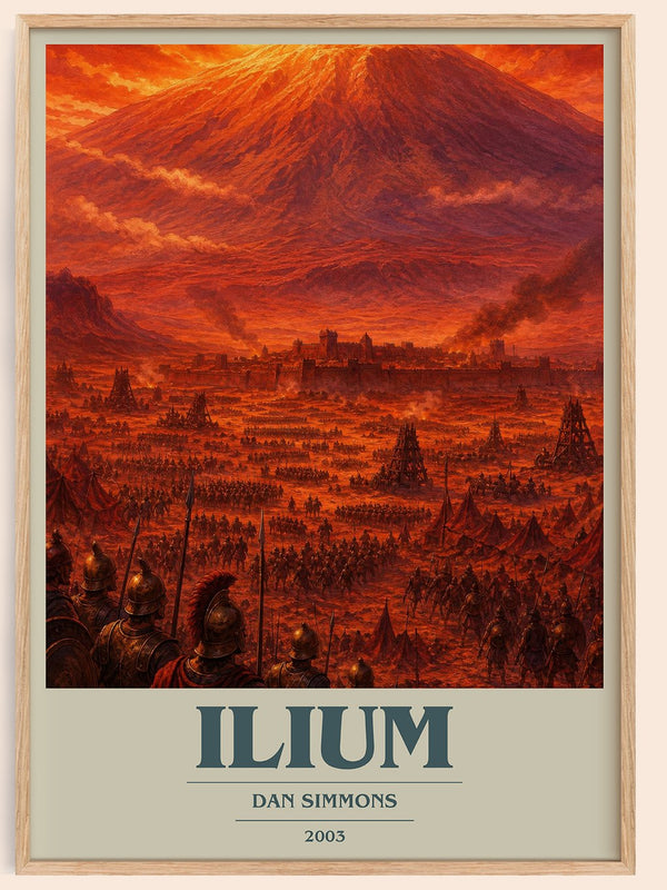 Ilium book cover book poster by Dan Simmons – framed literary art print