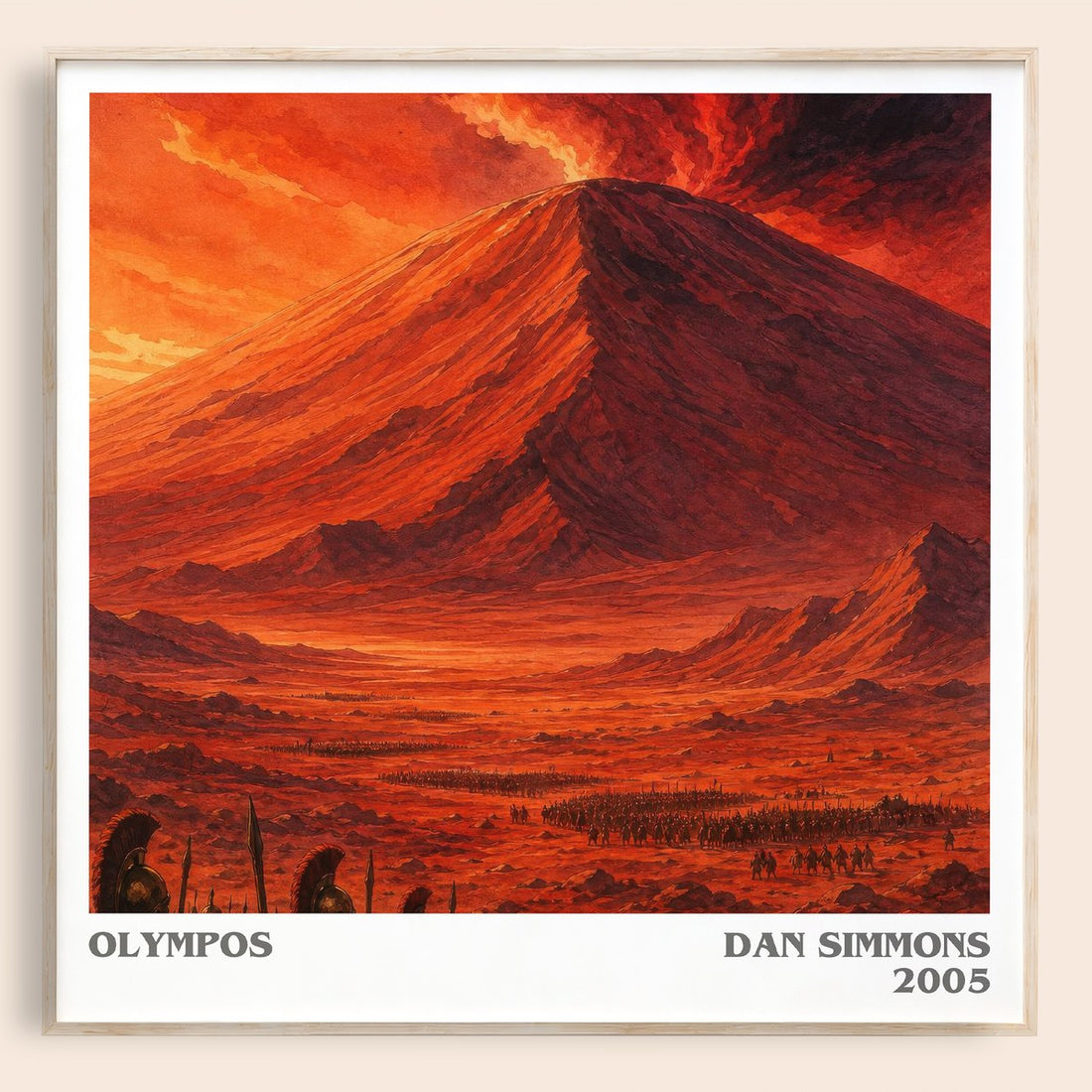 Olympos literary book poster by Dan Simmons – framed literary art print